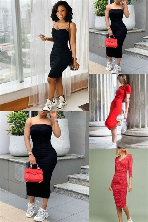 bodycon dress with sneakers tumblr.